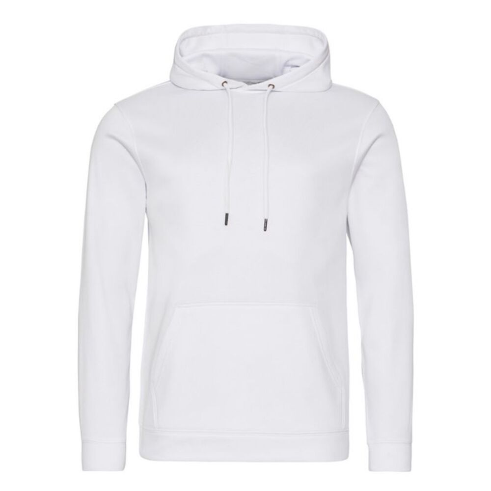 AWDis Adults Unisex Polyester Sports Hoodie / Arctic White